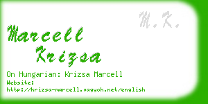 marcell krizsa business card